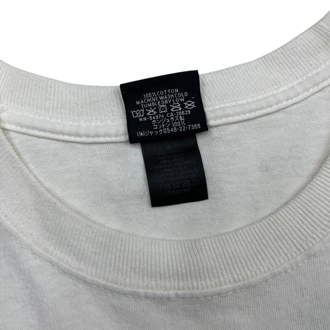 스투시 백 주사위로고 화이트 반팔티 L 상품이미지6