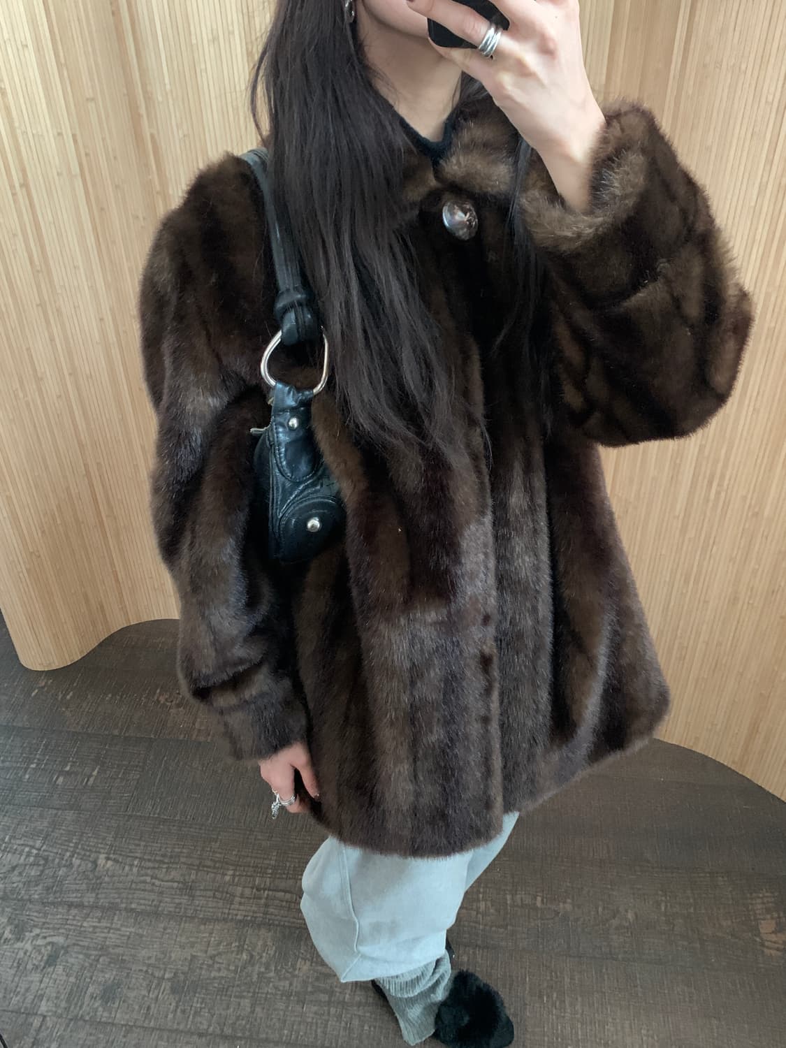 빈티지 브라운 퍼 코트(Fuax Fur) 상품이미지1