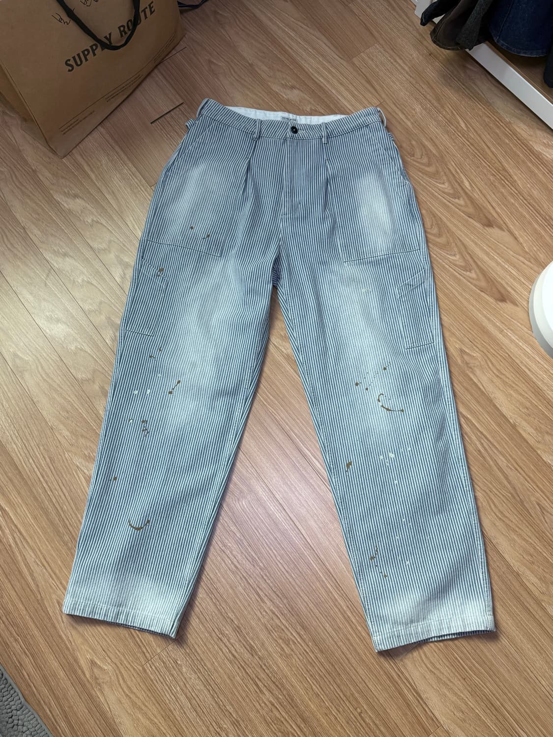 비헤비어 USED HEMMED MIL PANTS 히코리 팬츠 상품이미지1