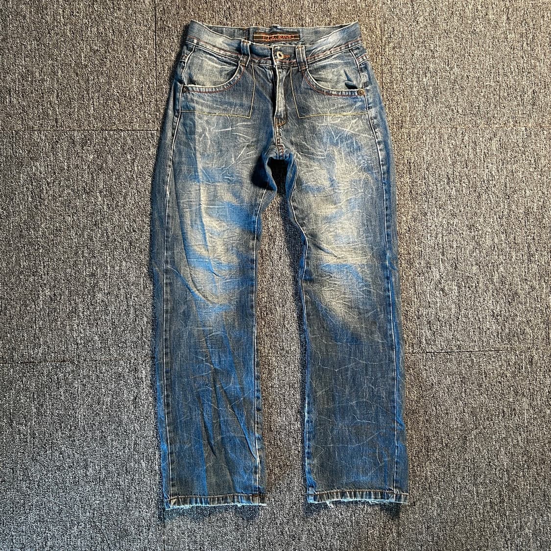 T2X JEANS jpn 빈티지 워싱 자수 데님 팬츠  상품이미지1