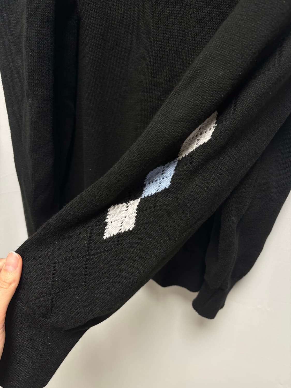 해칭룸 아가일 니트 v2 블랙 3사이즈 상품이미지3