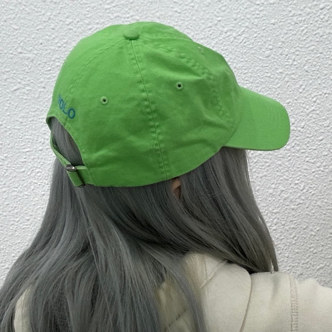 폴로 랄프로렌 스카이블루포니 그린 볼캡 상품이미지3