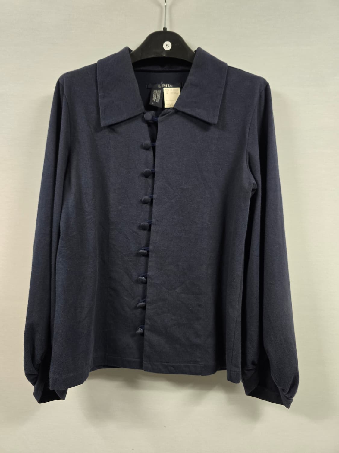 Limi feu 리미푸 검정색 단추 블라우스 S 상품이미지1