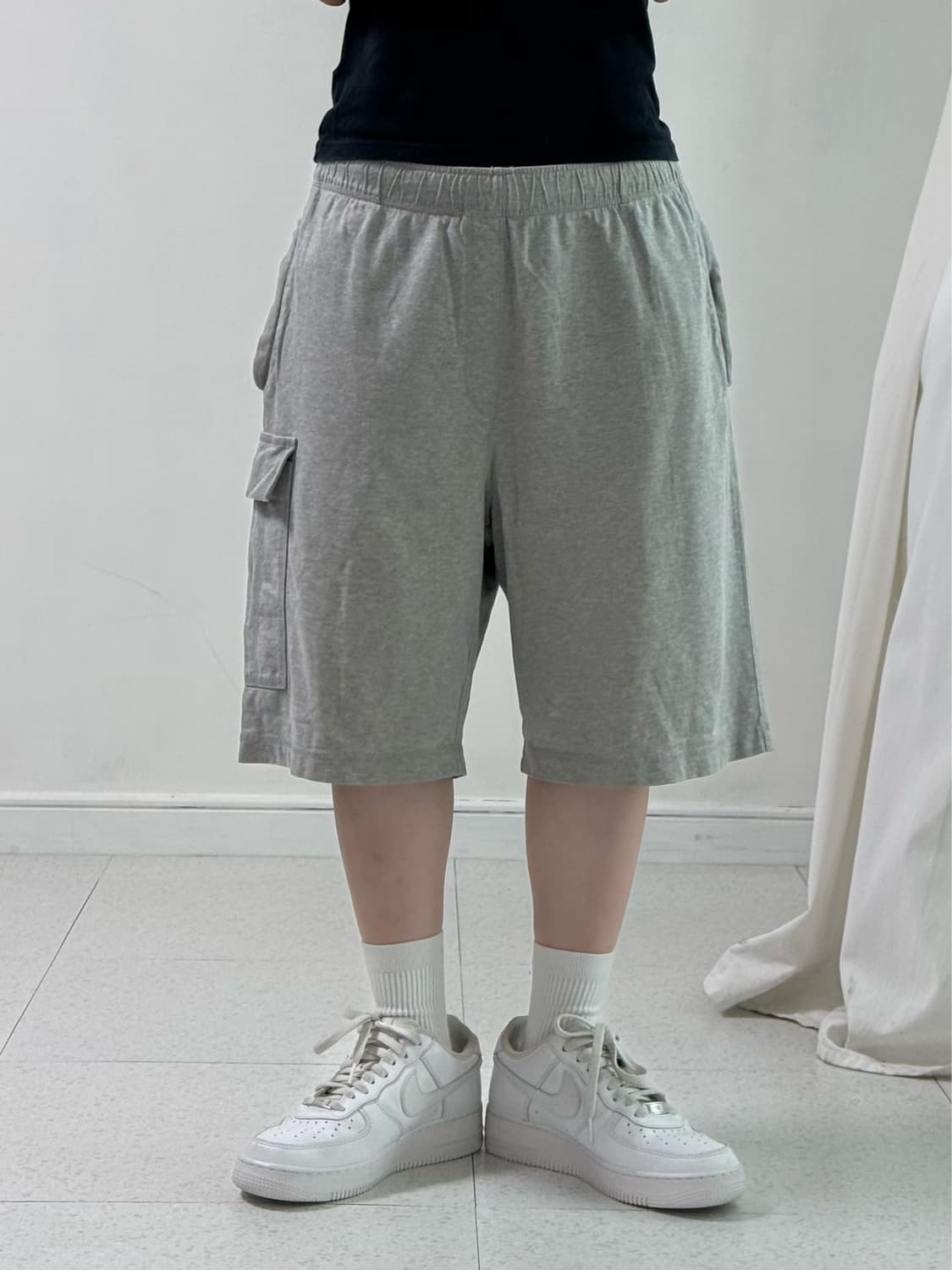 나이키 그레이 코튼 버뮤다 팬츠 상품이미지1