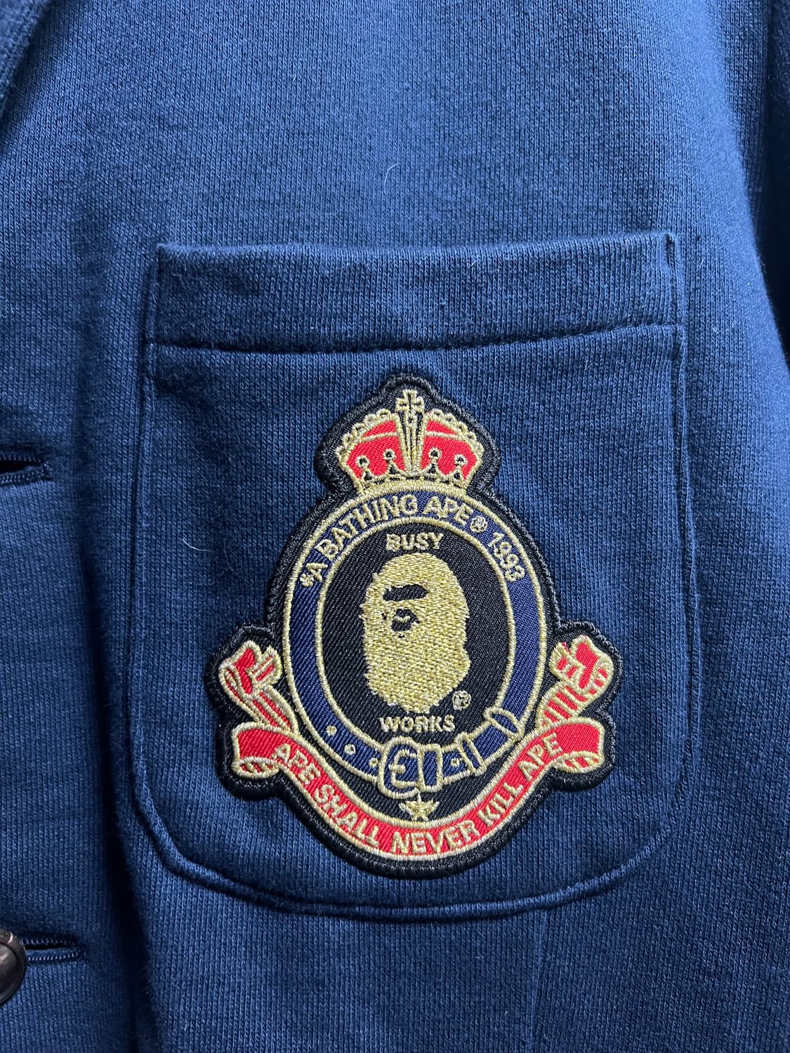 베이프 패치 네이비 블레이저 L 상품이미지3