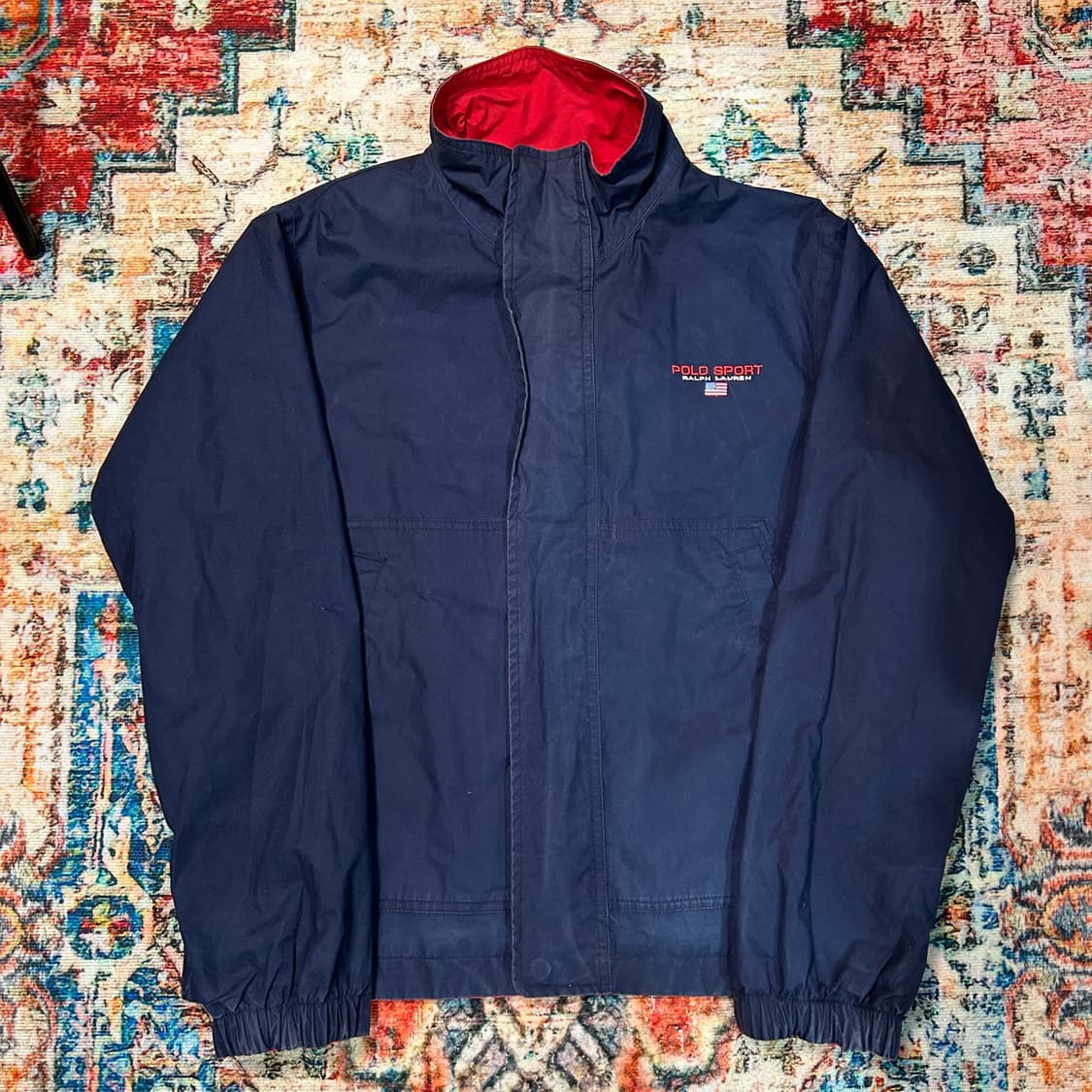 [L] 90s 폴로 스포츠 리버시블 자수로고 스윙자켓 상품이미지1