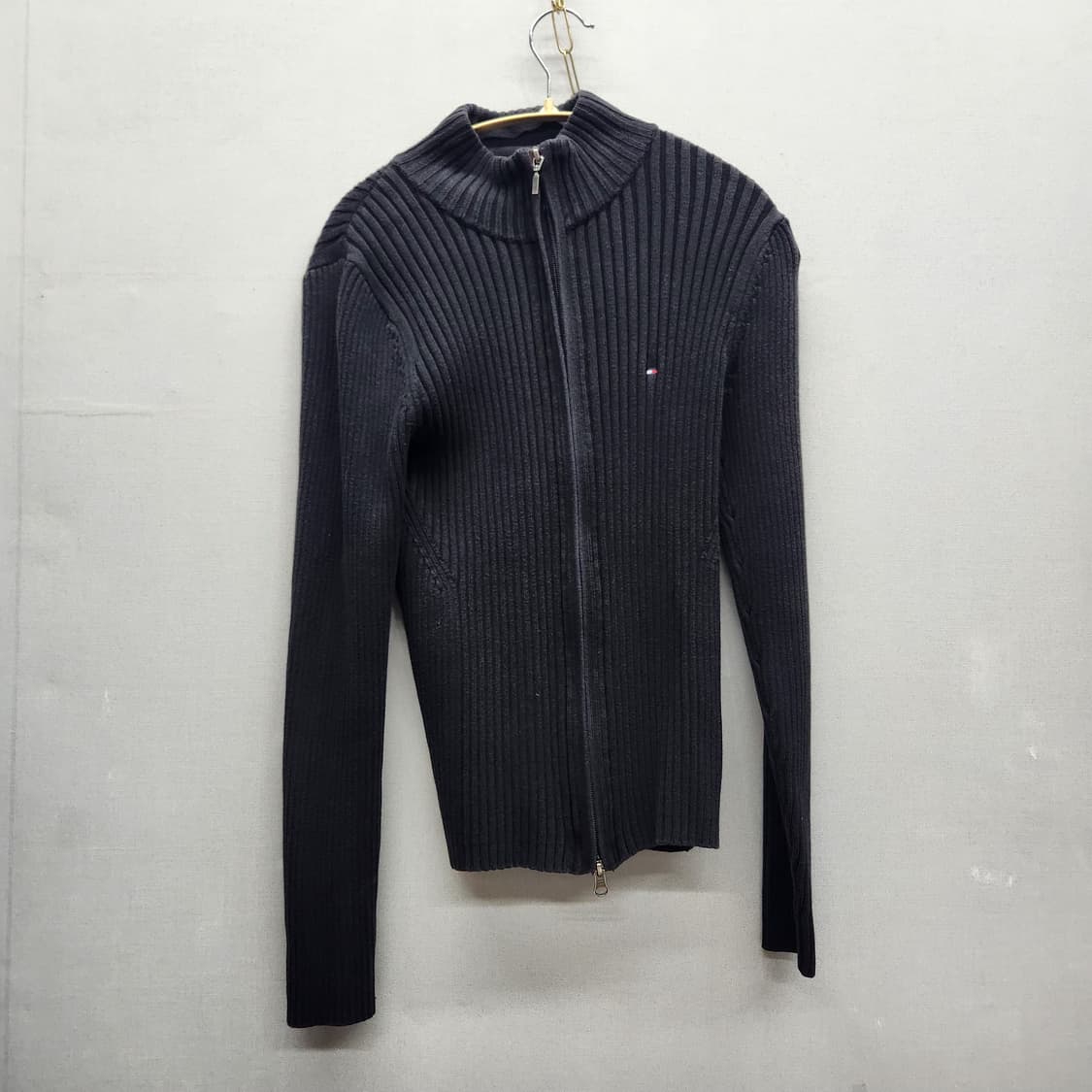 타미힐피거 로고 골지 투웨이 니트집업 M(S) 상품이미지1