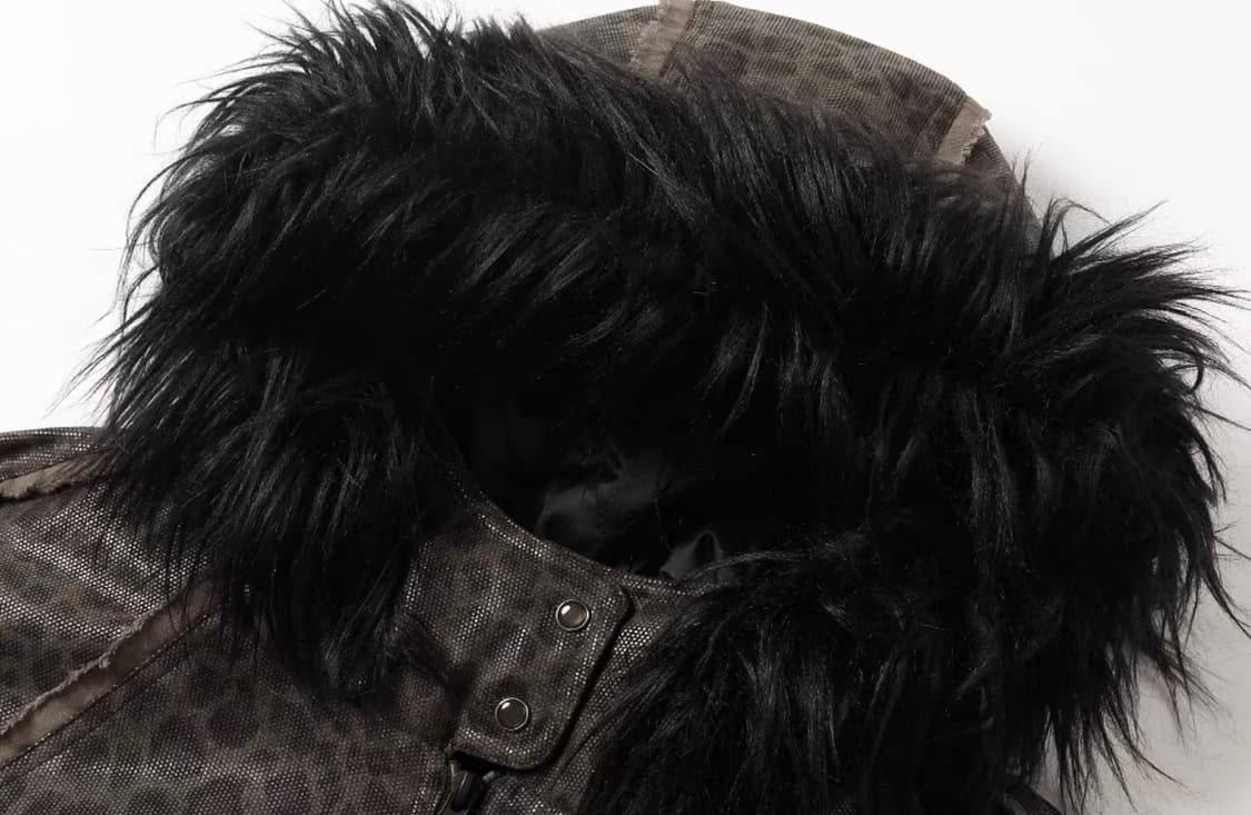 Leopard Glossy Hooded Jacket  상품이미지5