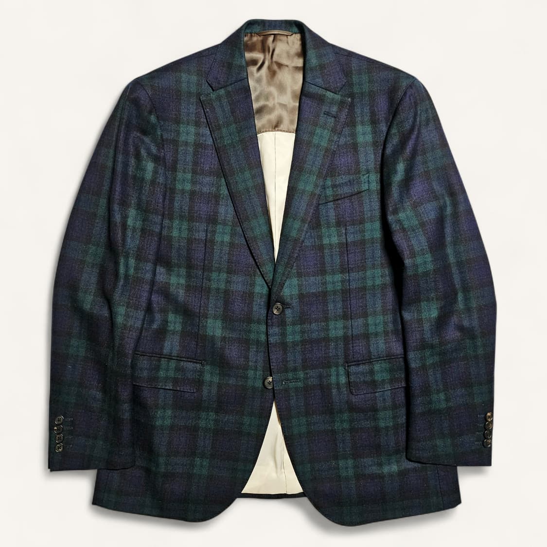 [100(105)][IF+]일본산 울 클래식 테일러드 블레이져 타탄체크 상품이미지1