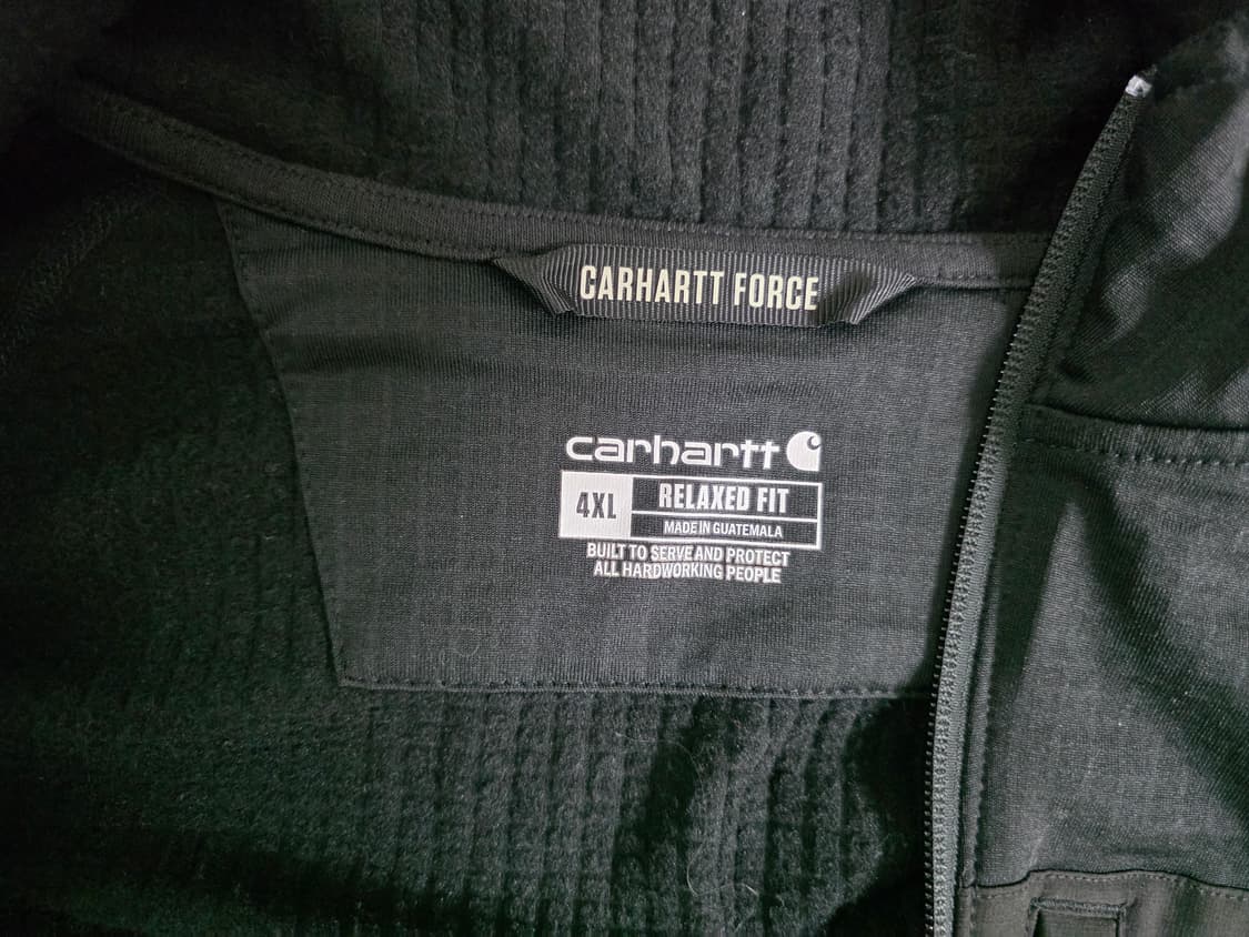 칼하트 포스 경량 후드 집업 블랙 4XL 상품이미지4