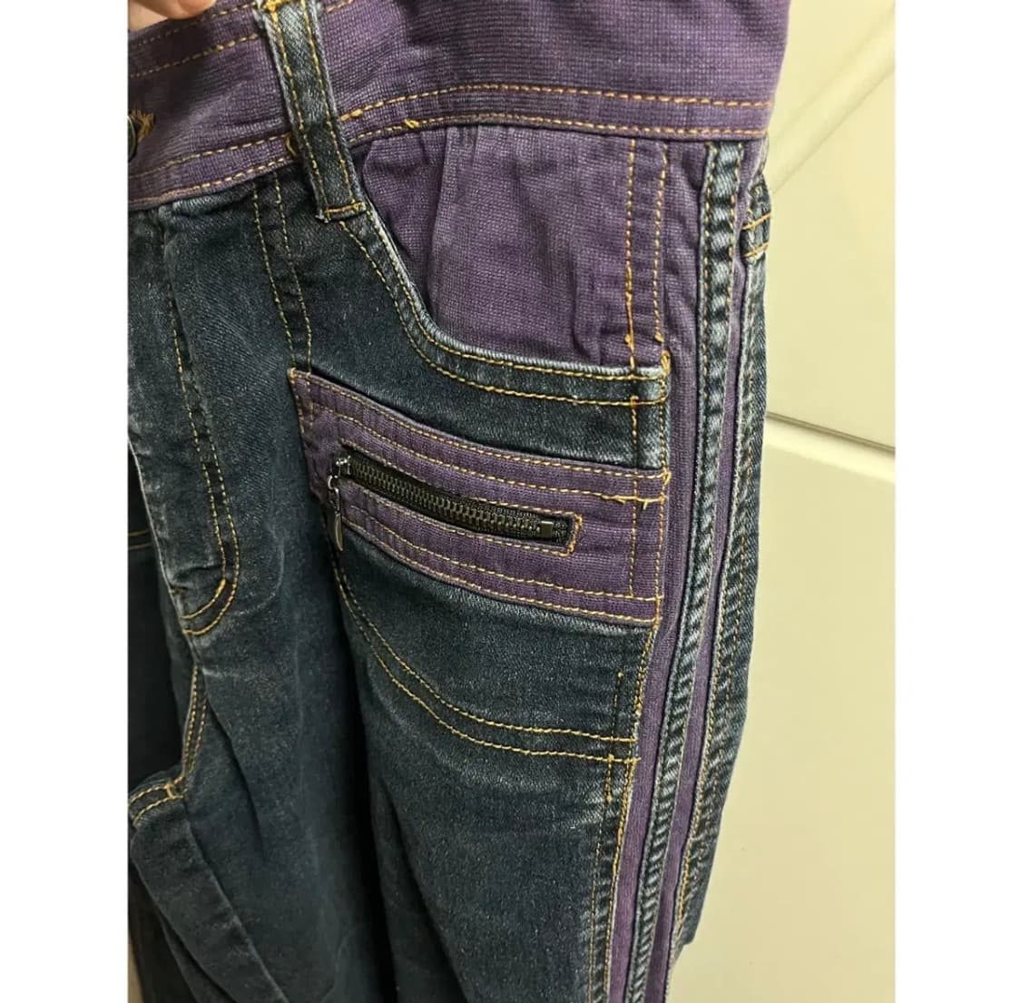 빈티지 퍼플 보리포인트 바지 팬츠 상품이미지2