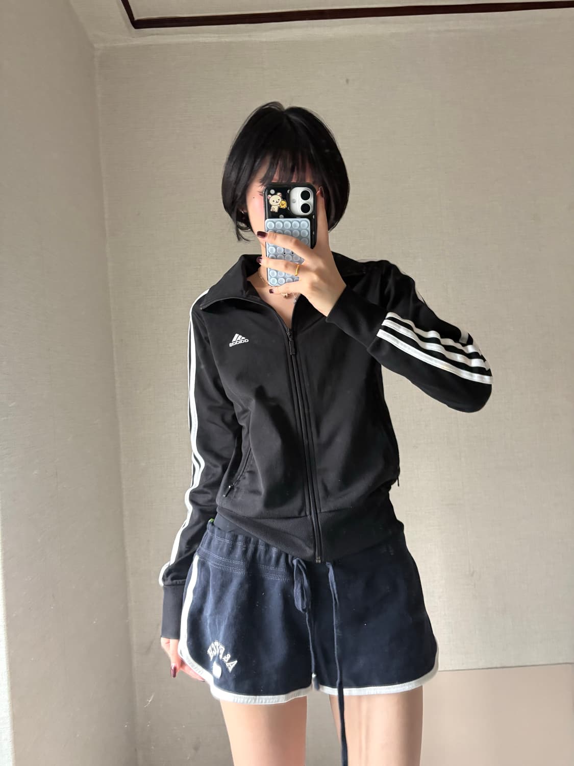 아디다스 블랙 슬림핏 져지 상품이미지3