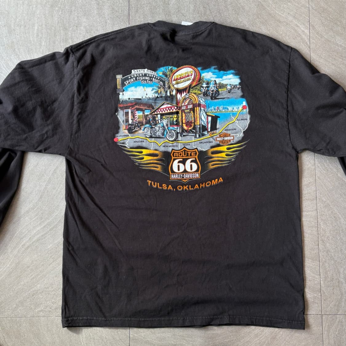 할리데이비슨 미국 생산 블랙 긴팔 티셔츠 상품이미지8