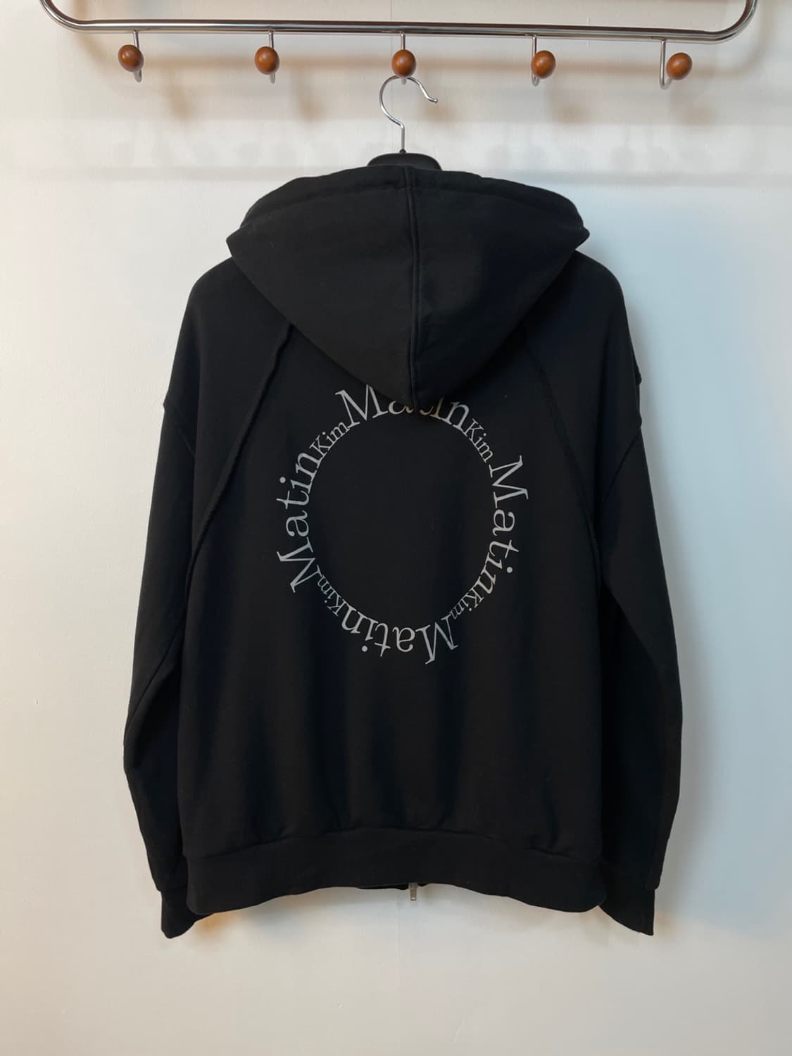 마뗑킴 솔리드 로고 후드집업  상품이미지3