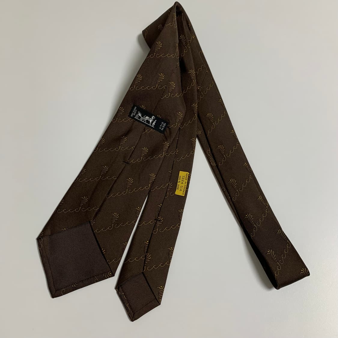 에르메스(HERMES) 기하학적패턴 명품 프랑스100실크 정장넥타이 A+ 상품이미지9