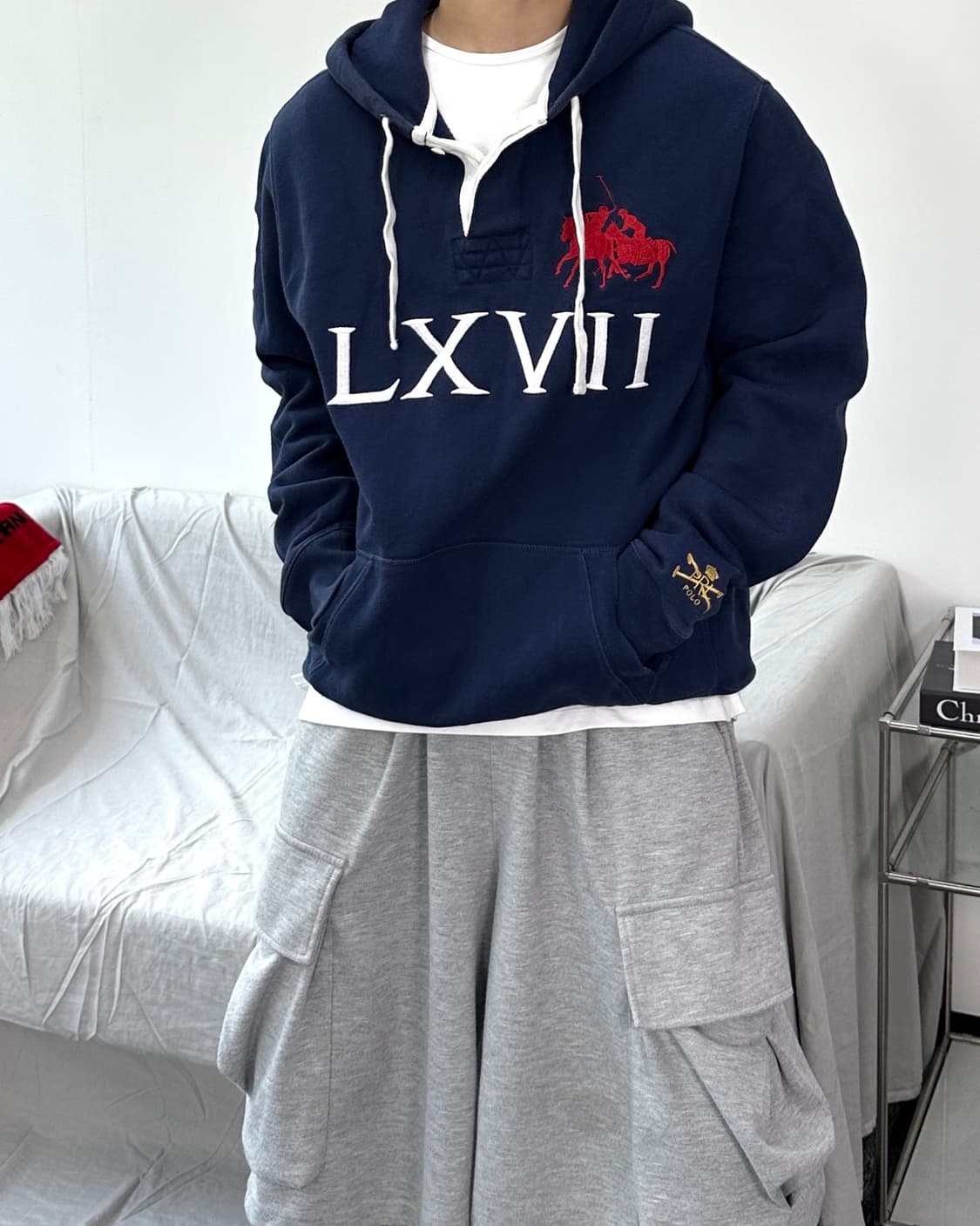 폴로 랄프로렌 90s 더블포니 3 후드티 XL 상품이미지2