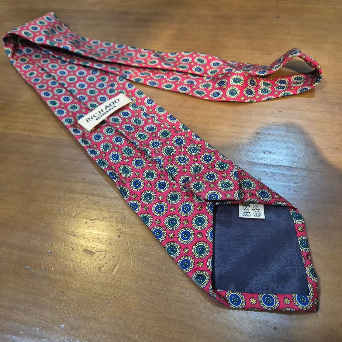 메달리온 플라워 실크 타이 상품이미지3