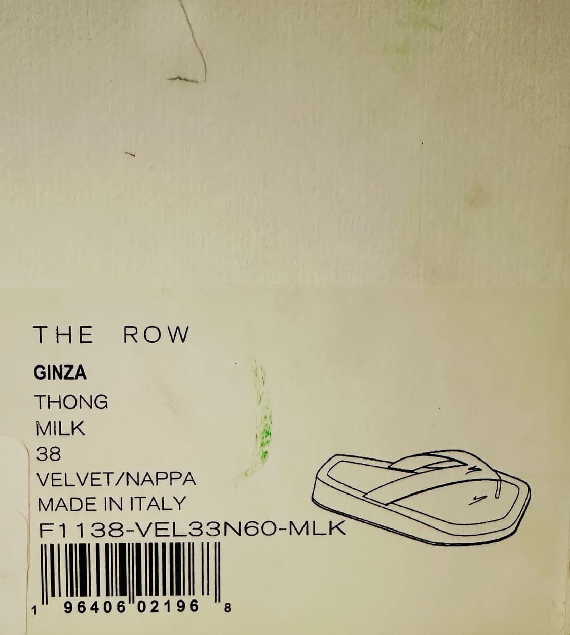 THE ROW 더 로우 긴자 샌들 밀크 벨벳 38사이즈 신품 상품이미지4