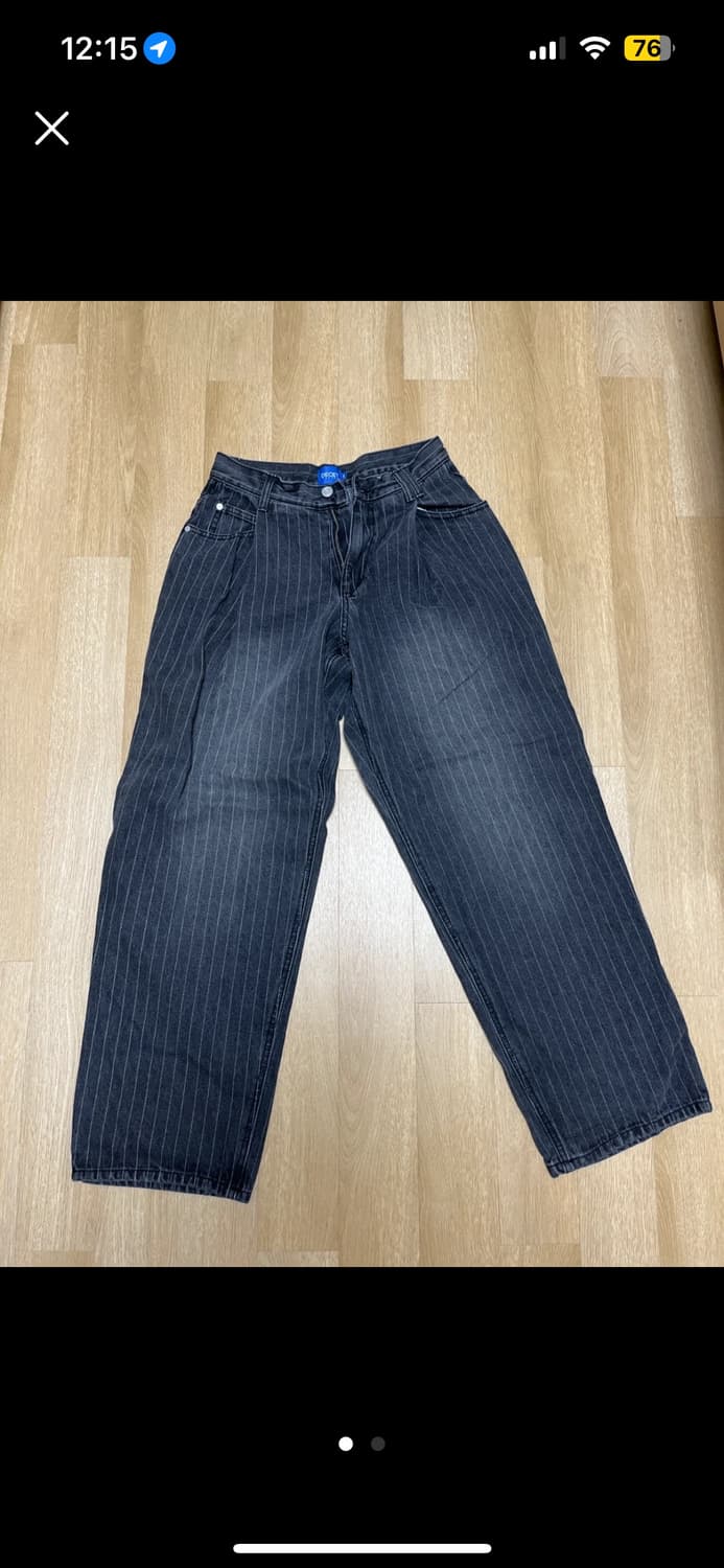 스트라이프 워싱 데님 팬츠 상품이미지1