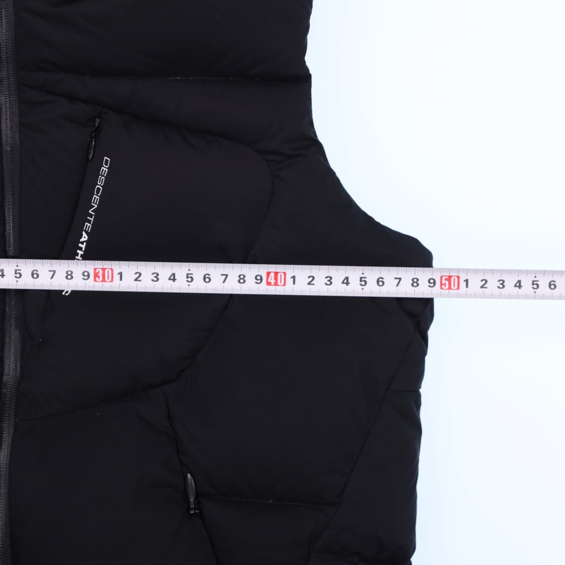 85 데상트 덕다운 후드 패딩 조끼 블랙 N7346 상품이미지6