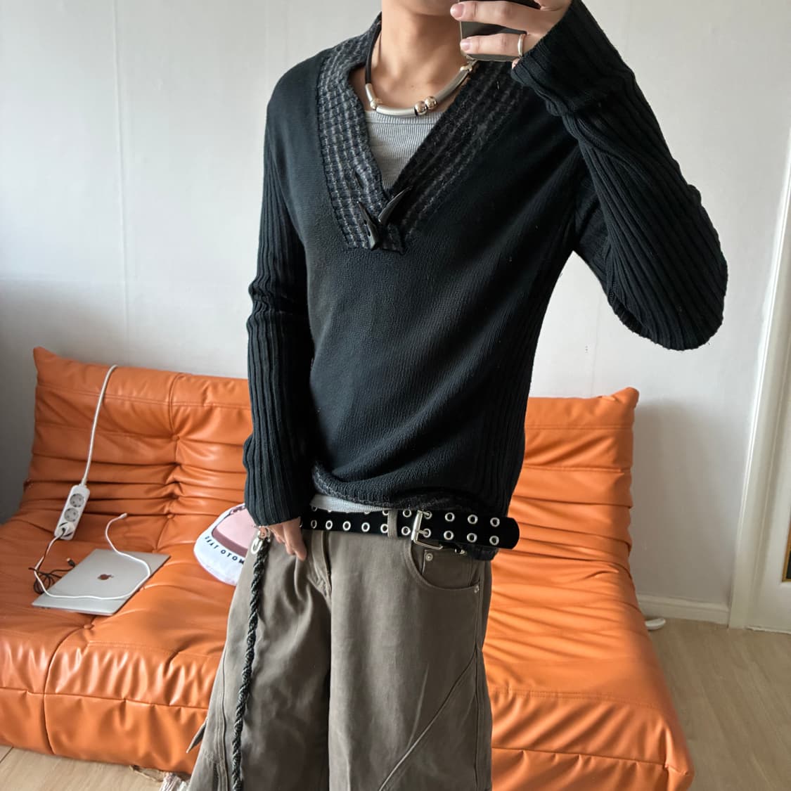 Morgan homme knit 상품이미지3