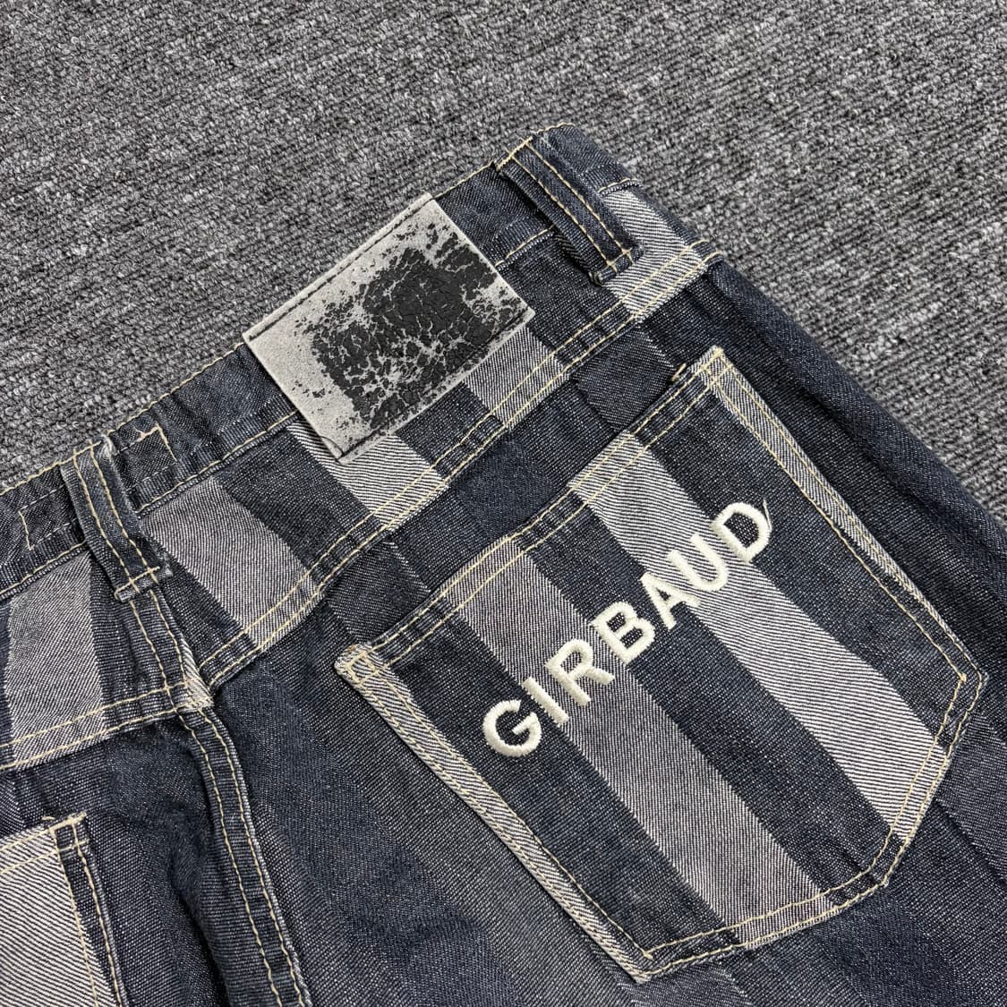 마리떼프랑소와저버 90s 스트라이프 투톤 올드스쿨 와이드 데님 팬츠 상품이미지6