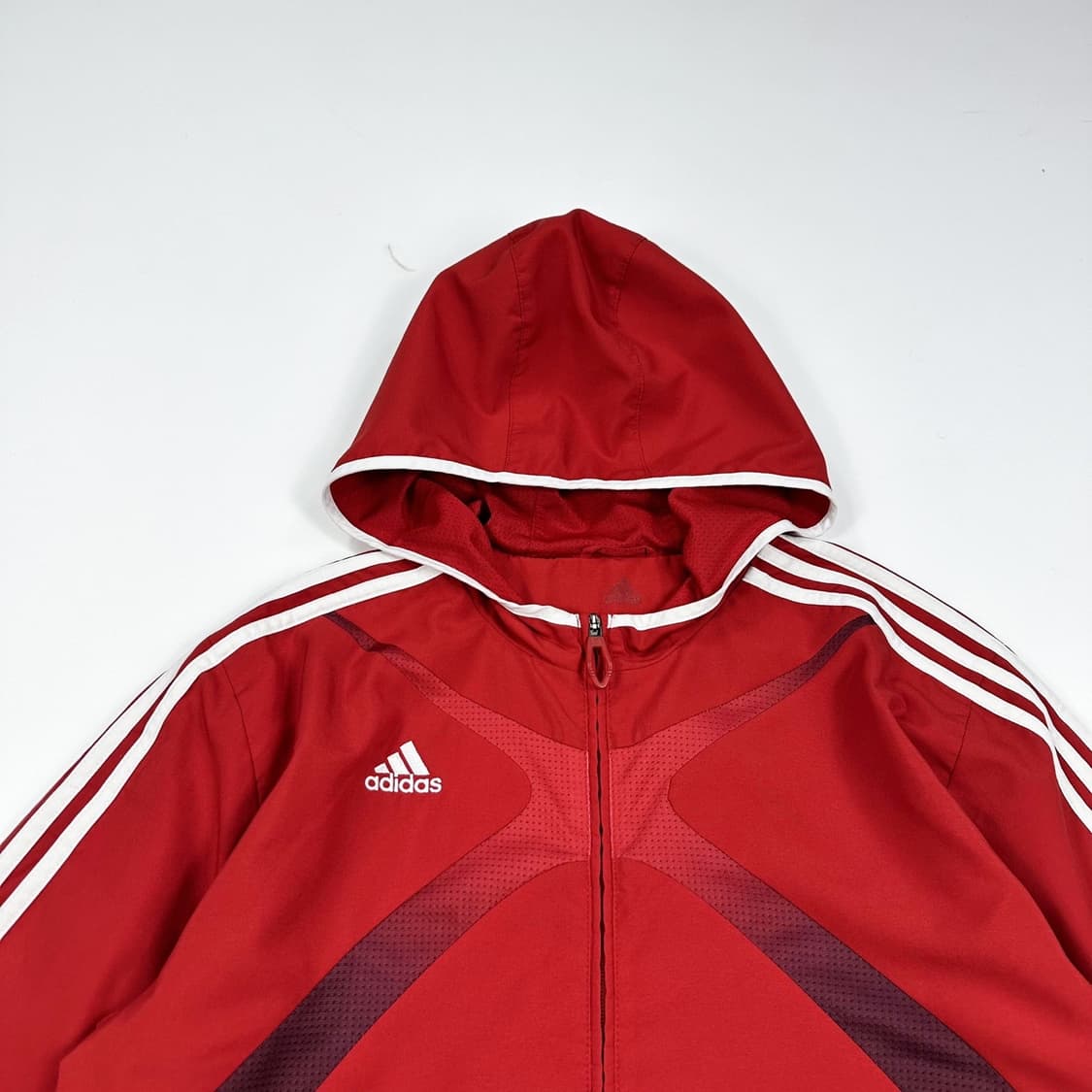 아디다스 오리지널 풀오버 레드 바람막이 자켓 (M) 상품이미지1