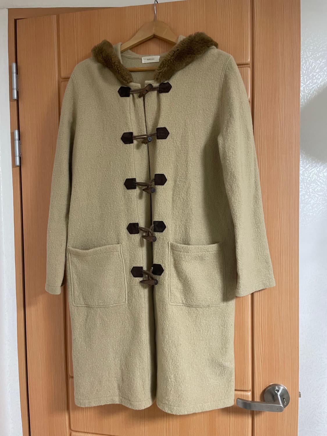 Y2k 일본 빈티지 100%울 떡볶이 더플 코트 상품이미지2