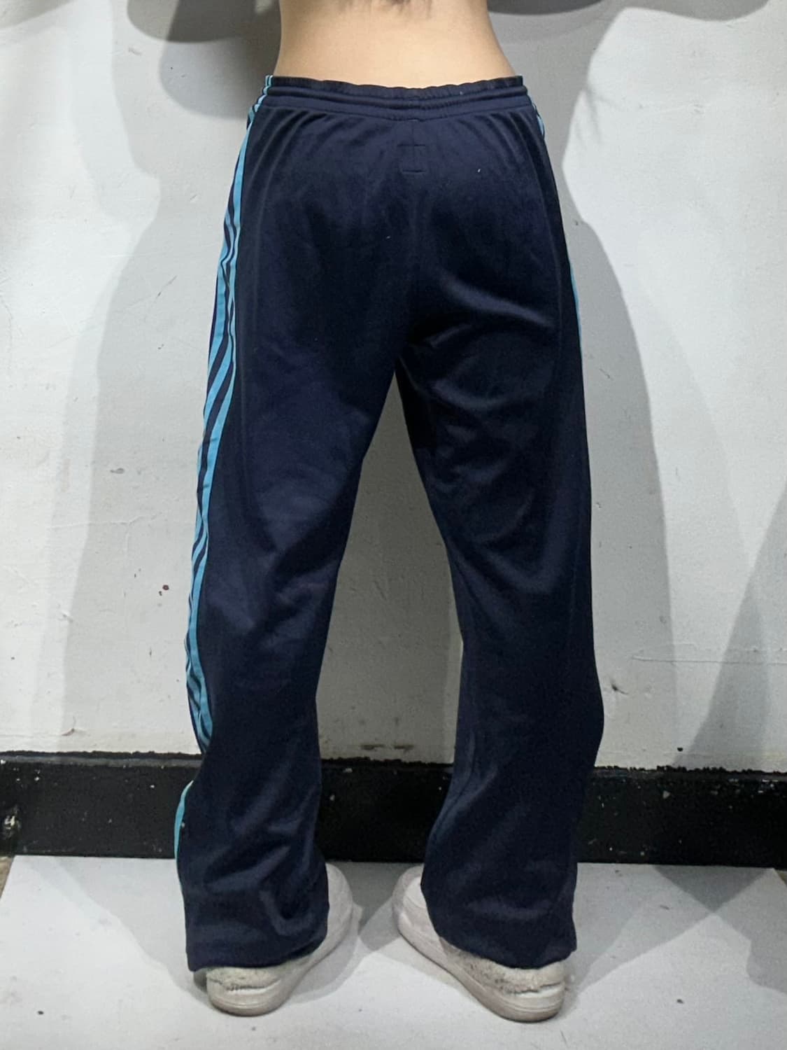 90s 아디다스 네이비 파이어버드 와이드 블루 삼선 추리닝 바지 90 상품이미지3