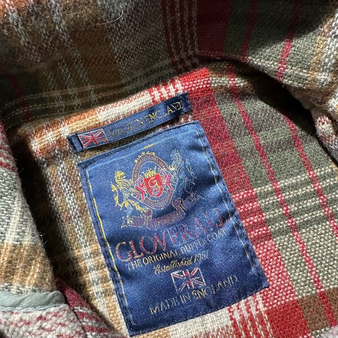 글로버올 울 체크 더플 코트 상품이미지6