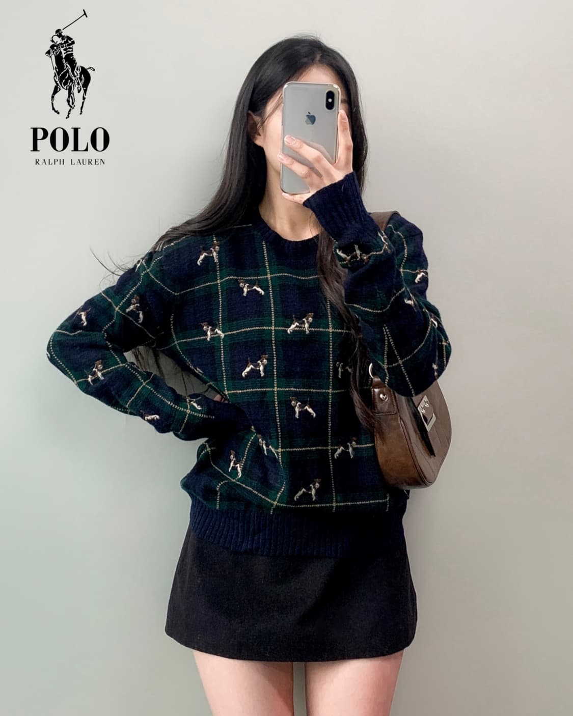 90s 폴로 헌팅독 플레이드 니트  상품이미지2