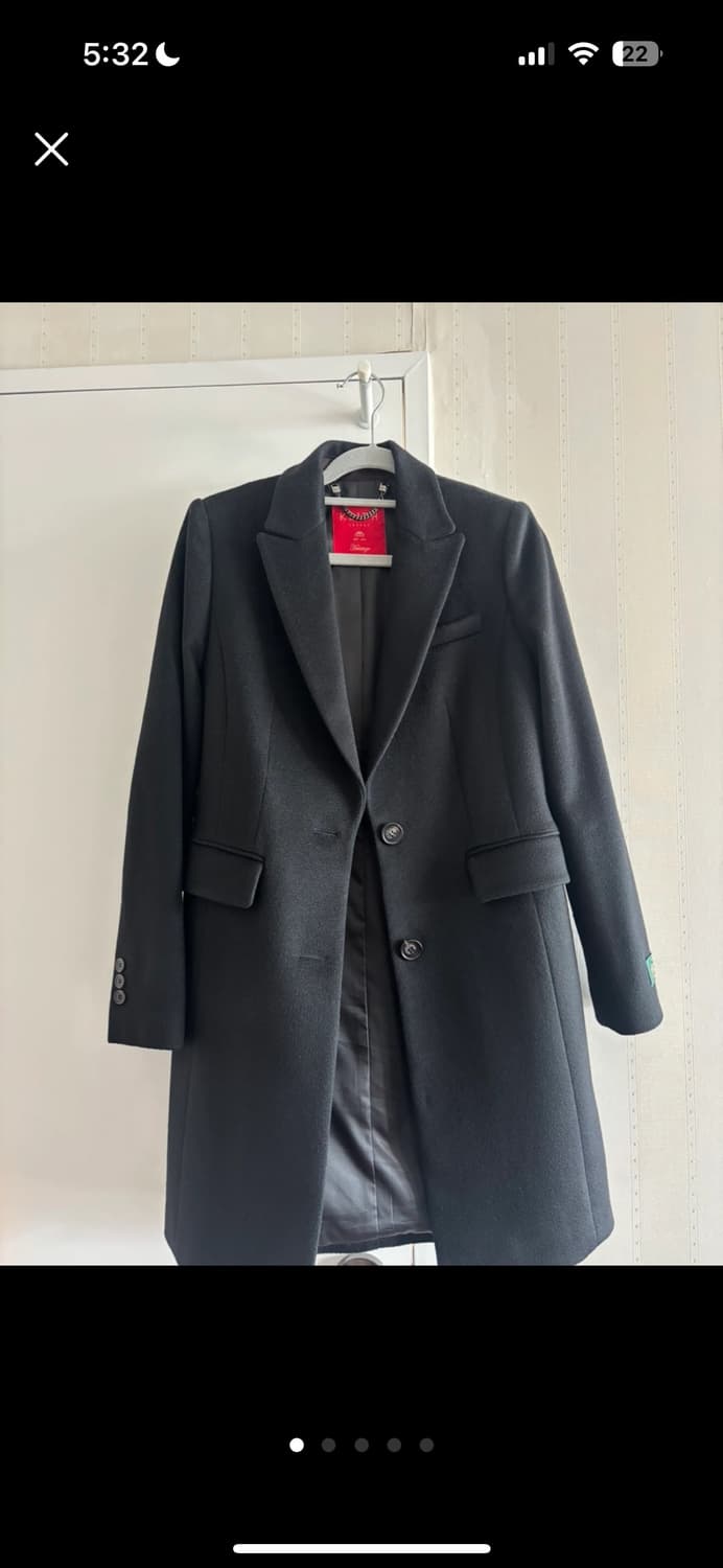 키이스 캐시미어 코트 블랙 상품이미지1