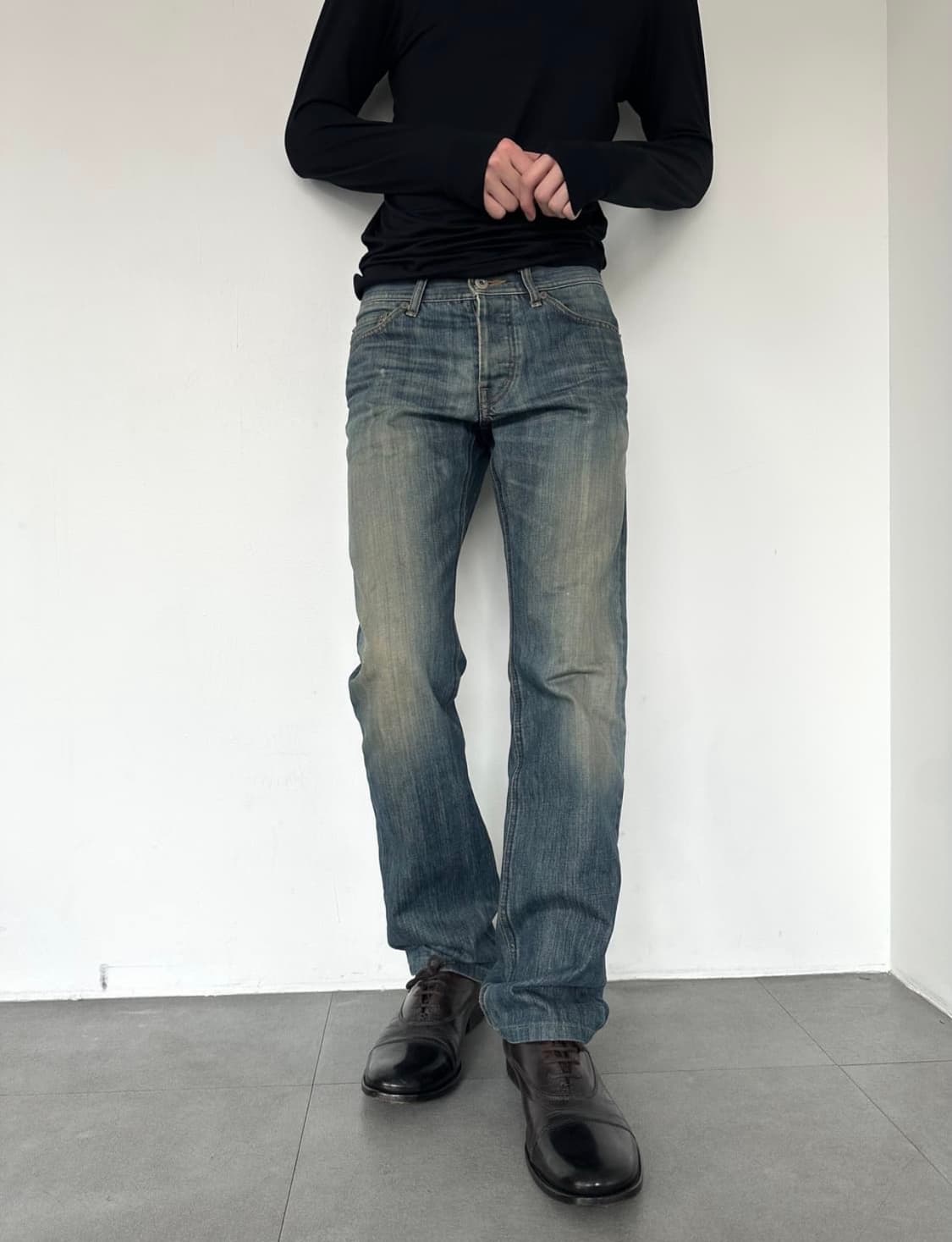 버버리 블랙라벨 워싱 데님 팬츠 상품이미지1