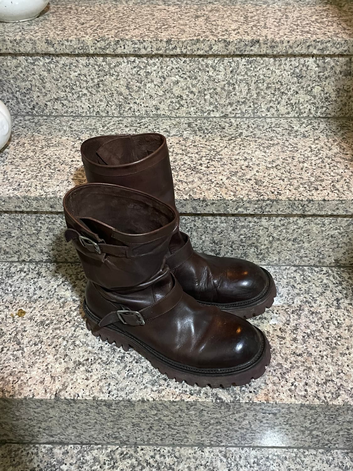 (280) 6.5cm 페더 코만도솔 홀스하이드 엔지니어부츠 브라운 상품이미지1