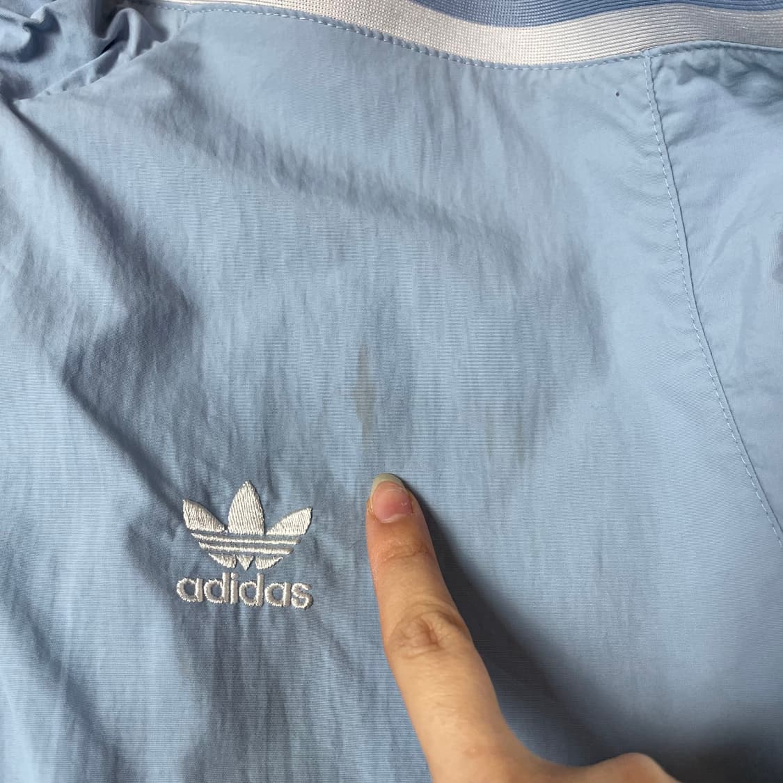 아디다스 스카이블루 솜사탕 트랙탑 바람막이 자켓 XS 상품이미지7