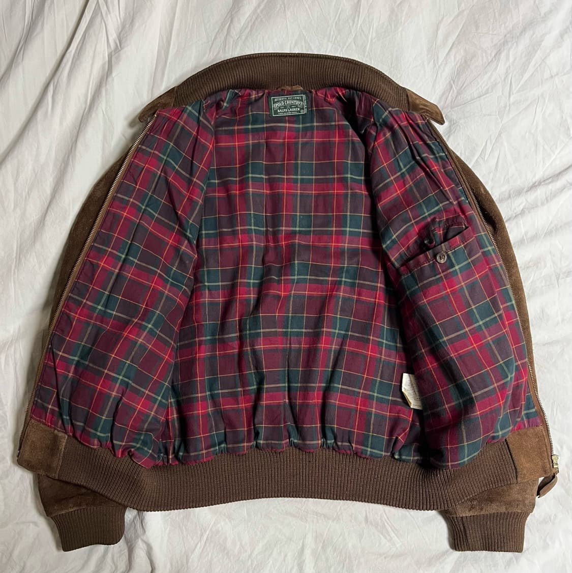 90s 폴로 컨트리 스웨이드 바라쿠다 헤링턴 자켓 상품이미지3