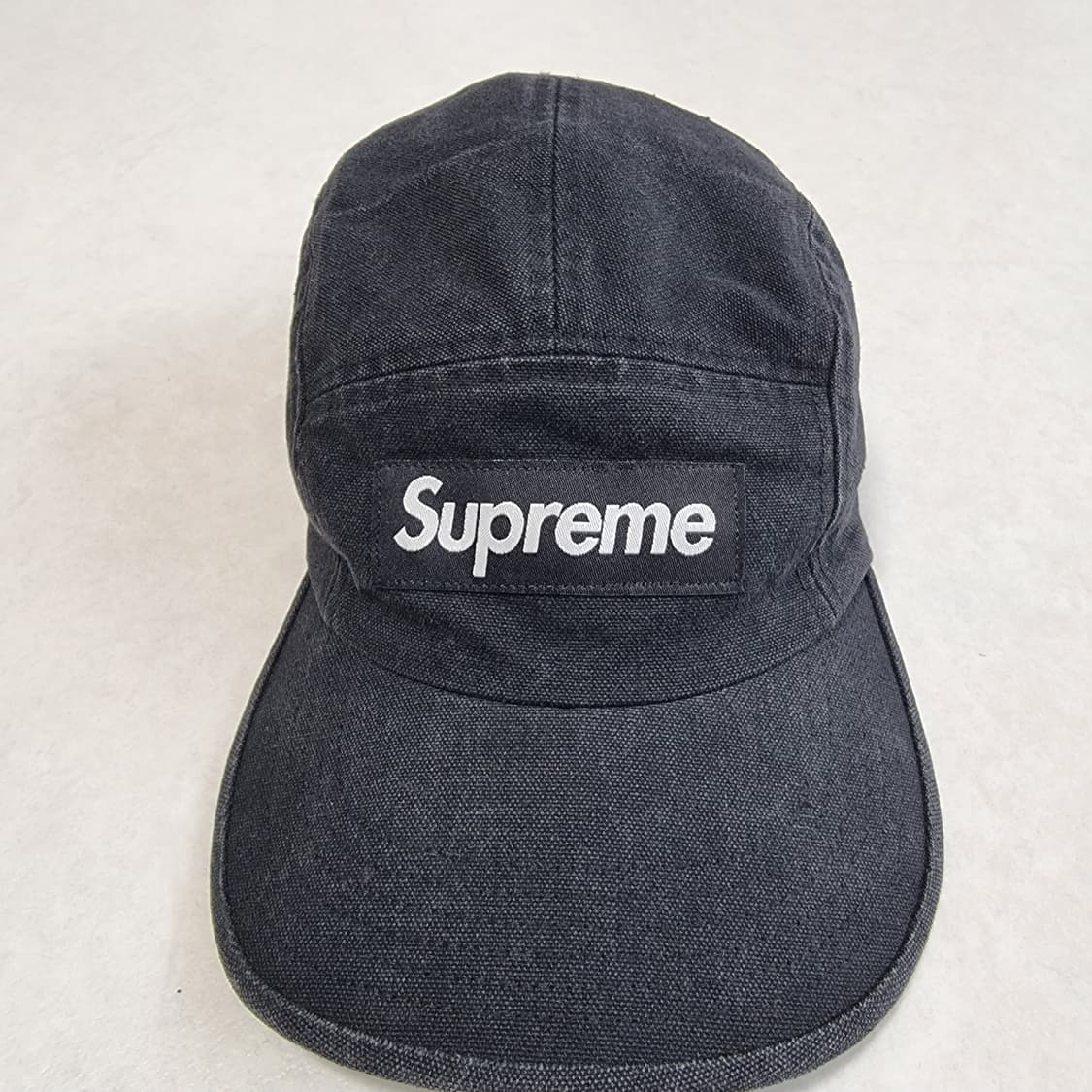 Supreme 블랙 데님 캠프캡 상품이미지1