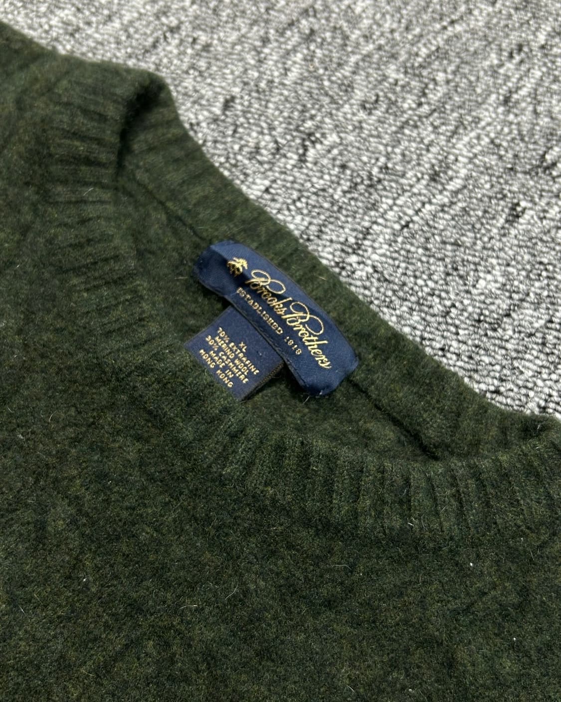 브룩스 브라더스 올리브 케이블 니트  상품이미지4