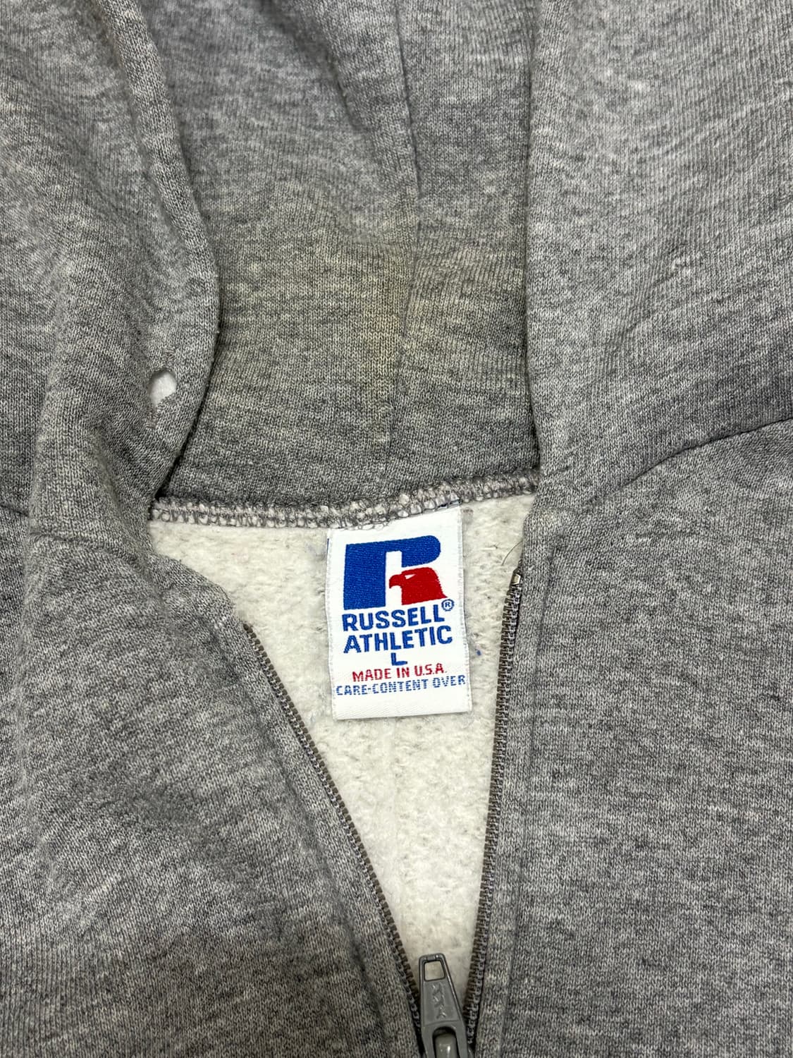 90s usa 러셀 후드집업 그레이 상품이미지4