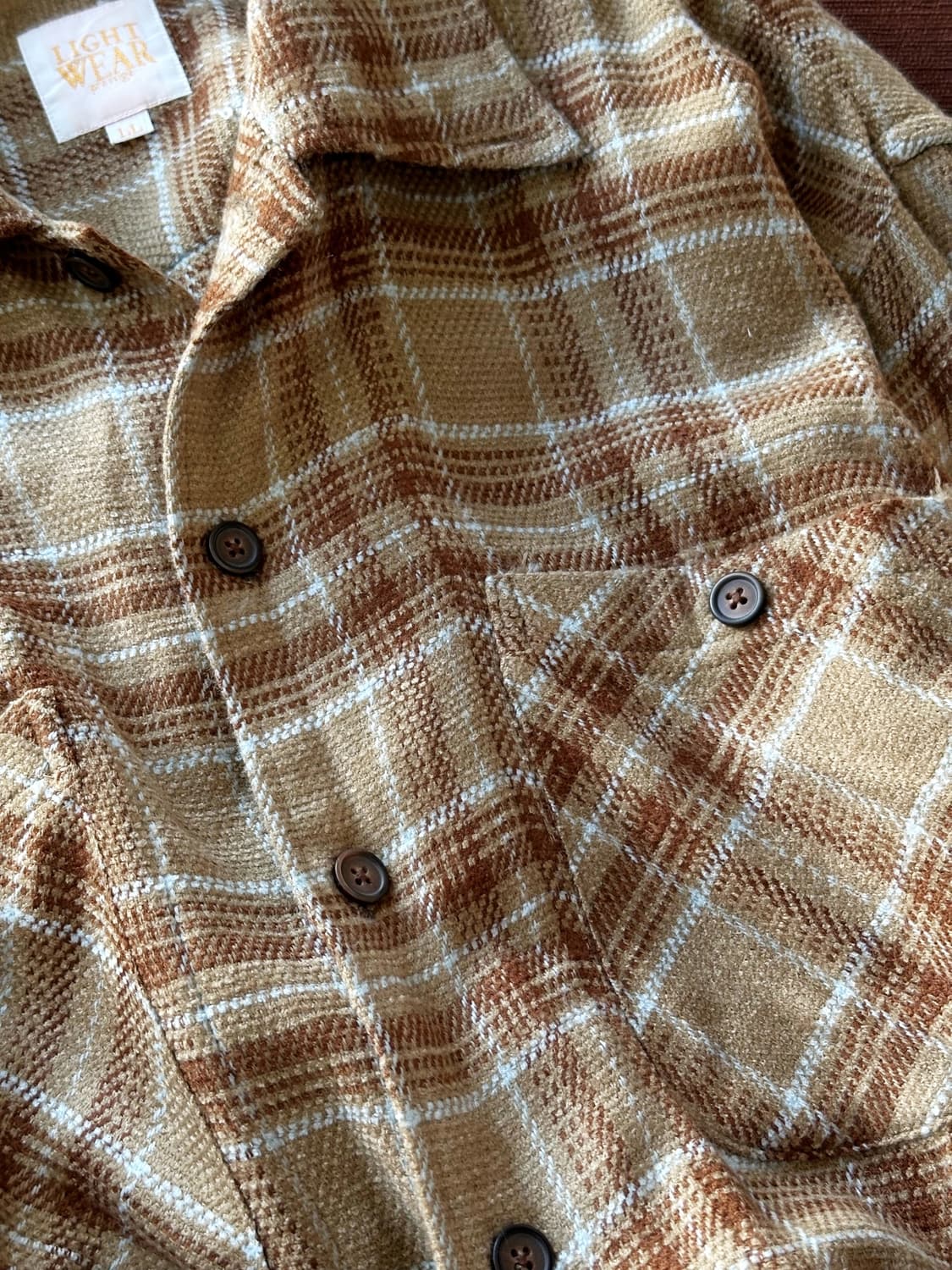 Acrylic woven check work shirt 상품이미지2