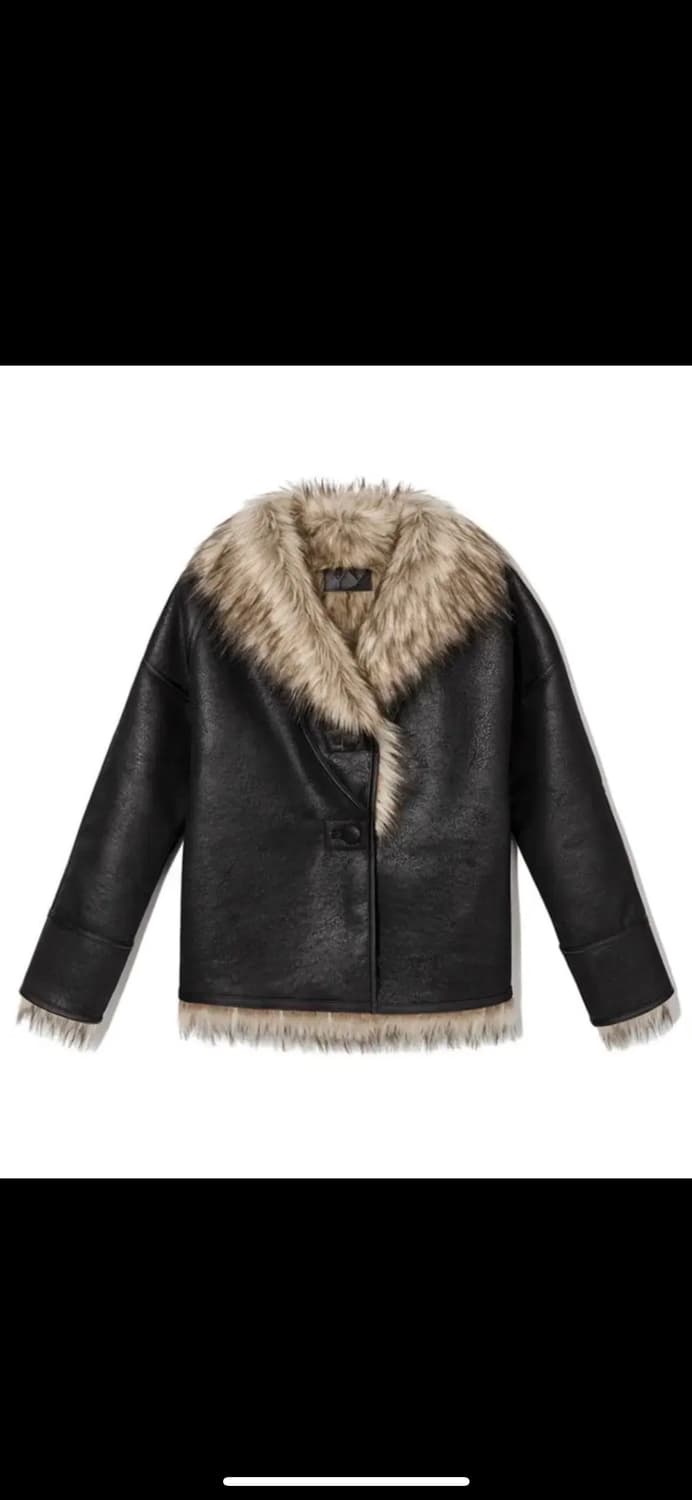 오픈와이와이 폭스퍼 리버시블무스탕 블랙 / 정가 489,000 상품이미지5