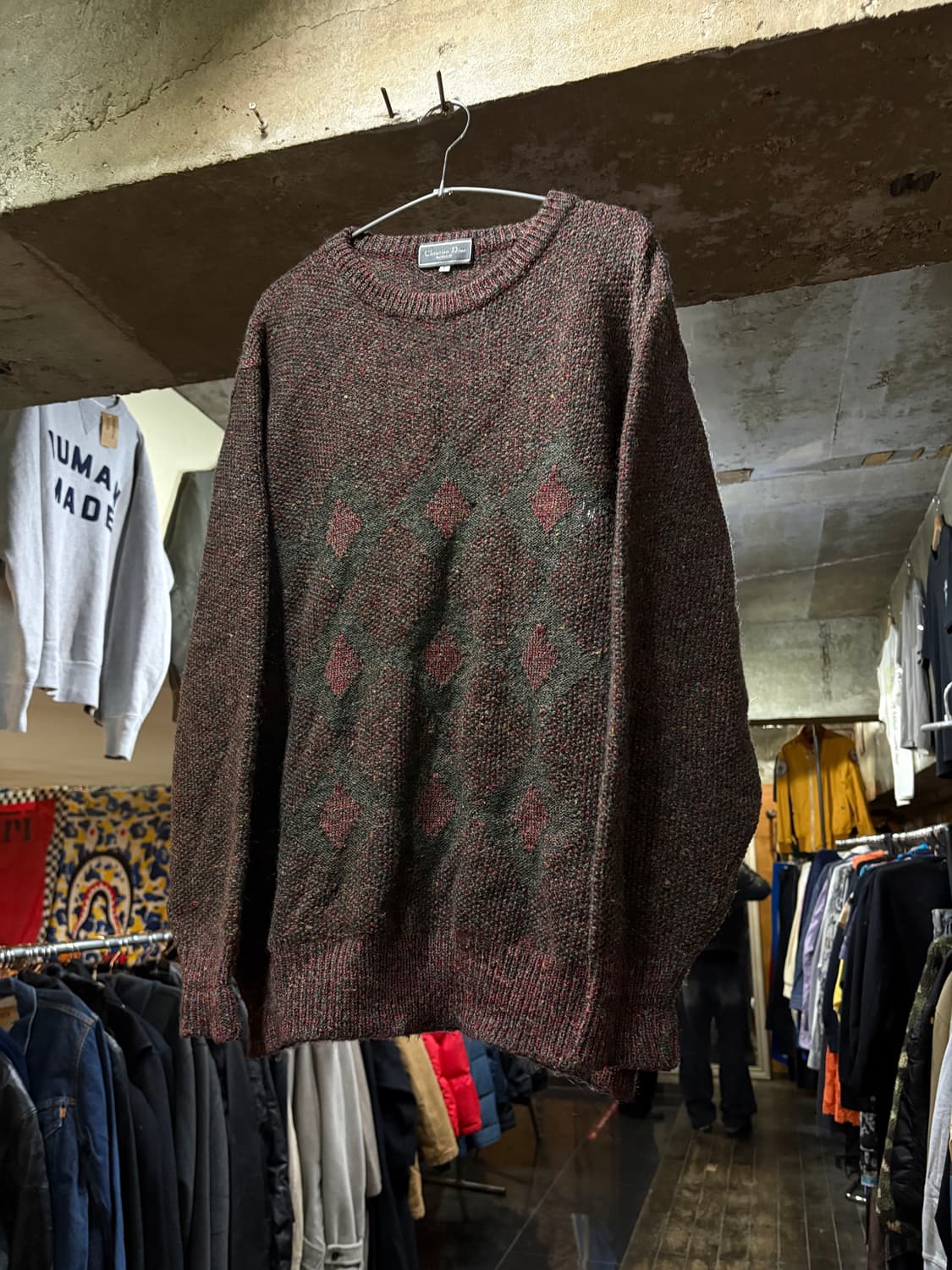 90s Christian Dior 크리스찬 디올 패턴 니트 상품이미지2