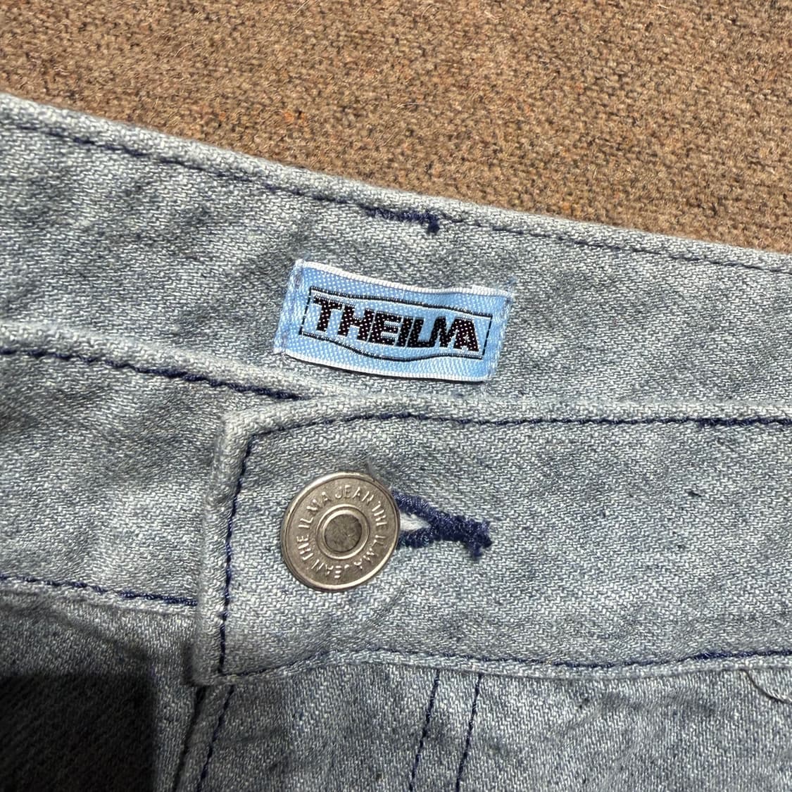 한섬 더일마 그레이 워싱 와이드 데님 팬츠 L 상품이미지2