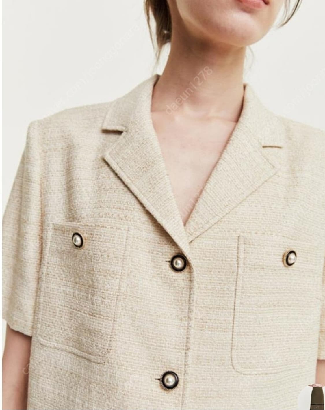 질스튜어트뉴욕 코튼혼방 트위드자켓 S사이즈 상품이미지5