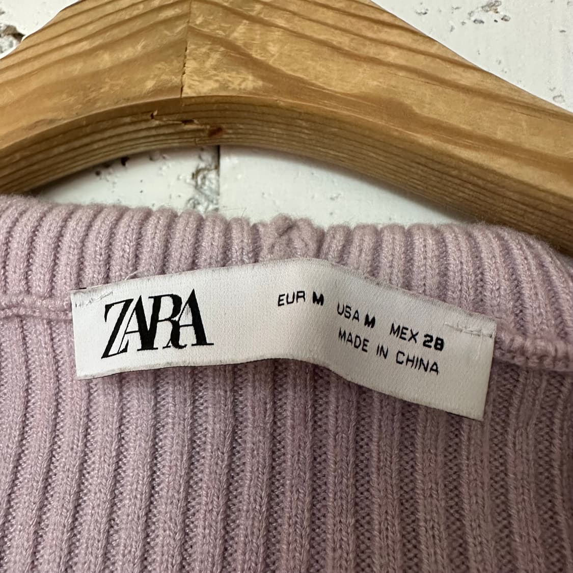 우먼M 자라 크롭니트 후드 상품이미지4