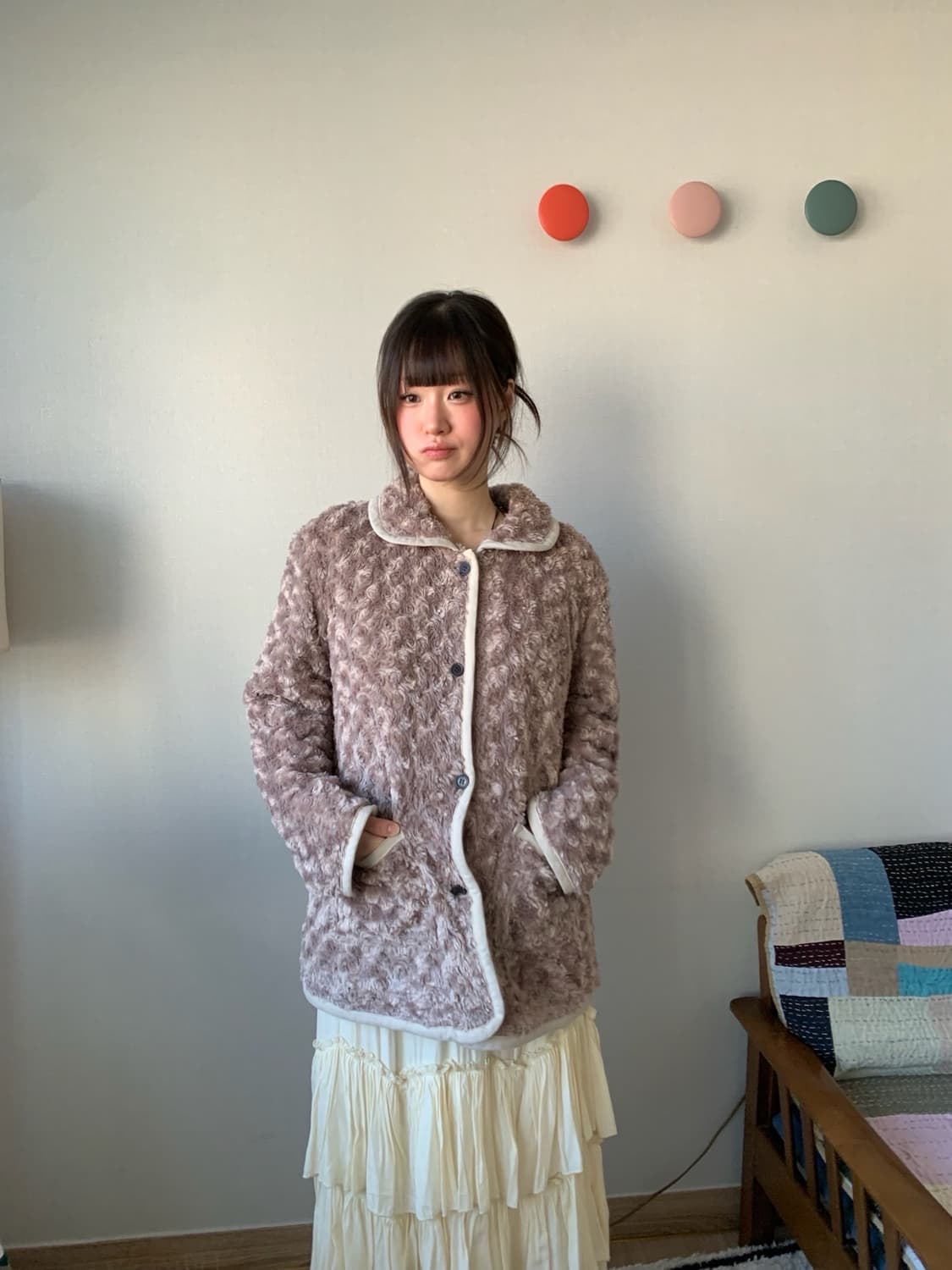 deep rose.. fur jacket 상품이미지1