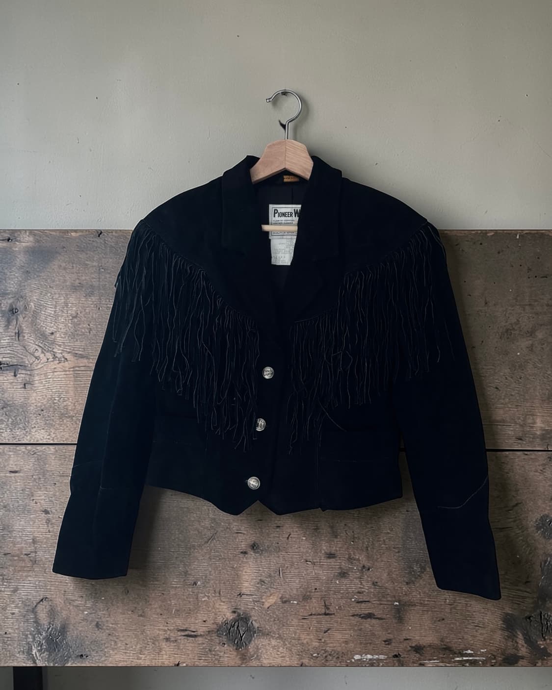 70s Pioneer Wear 프린지 웨스턴 레더 자켓 상품이미지5