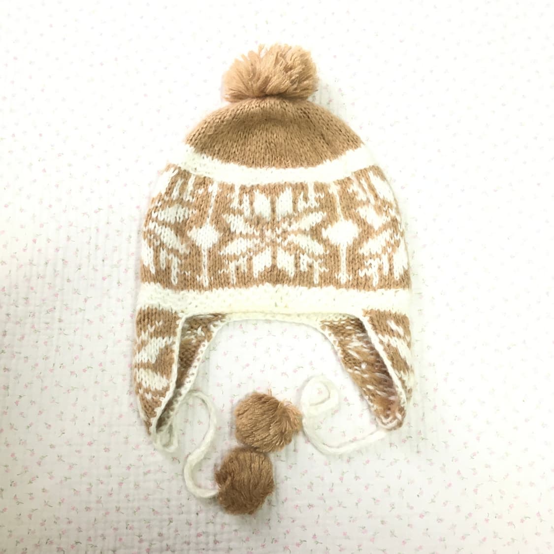 JPN/ 눈꽃비니 이어플랩비니 폼폼이비니 모리룩비니 브라운눈꽃비니 상품이미지5