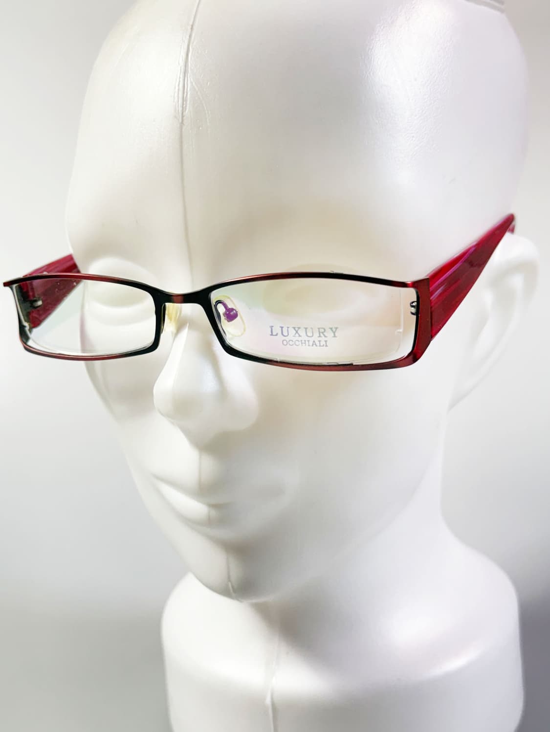 LUXURY OCCHIALI 버건디 메탈 슬림 스퀘어 빈티지 안경 상품이미지8