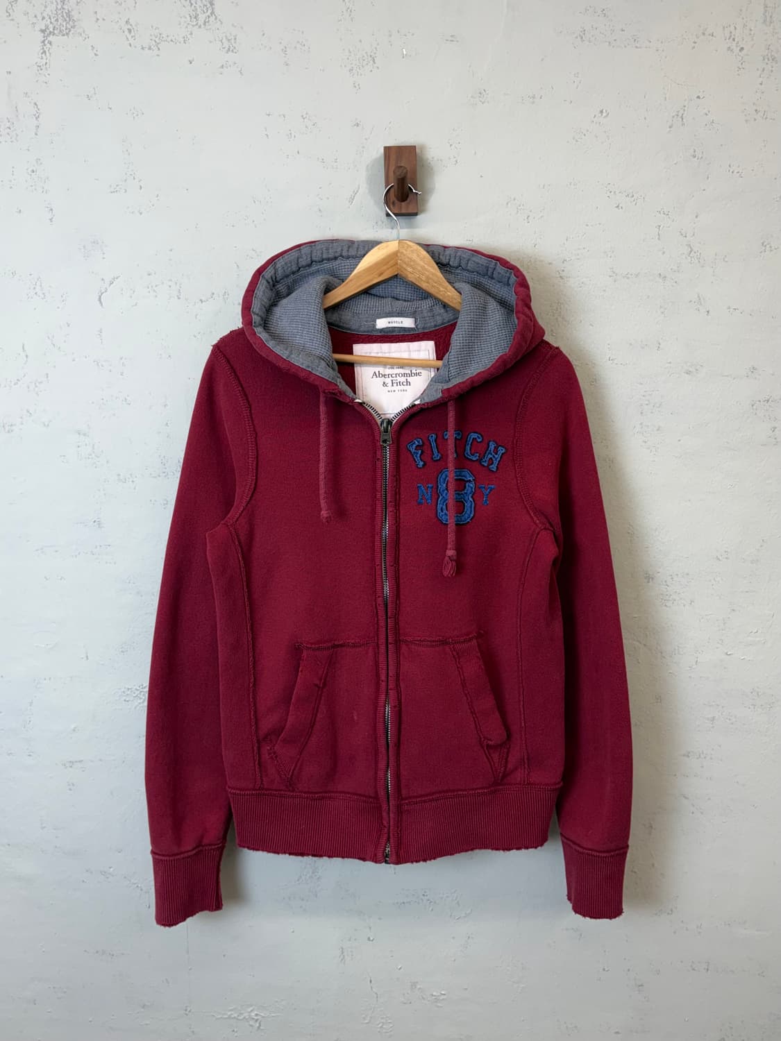 아베크롬비 빈티지 버건디 후드집업 상품이미지1